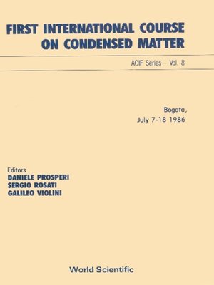 cover image of First International Course On Condensed Matter